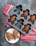 Nordic Ware Gingerbread Kids Cakelet Pan 12.25in X 9.75in X 1.25in Silver
