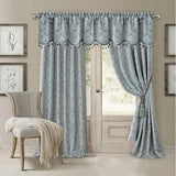 Elrene Home Fashions Mia Jacquard Scroll Blackout Window Curtain, 52