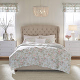 Laura Ashley Home King Duvet Cover Set Reversible Cotton Bedding With Matching Shams