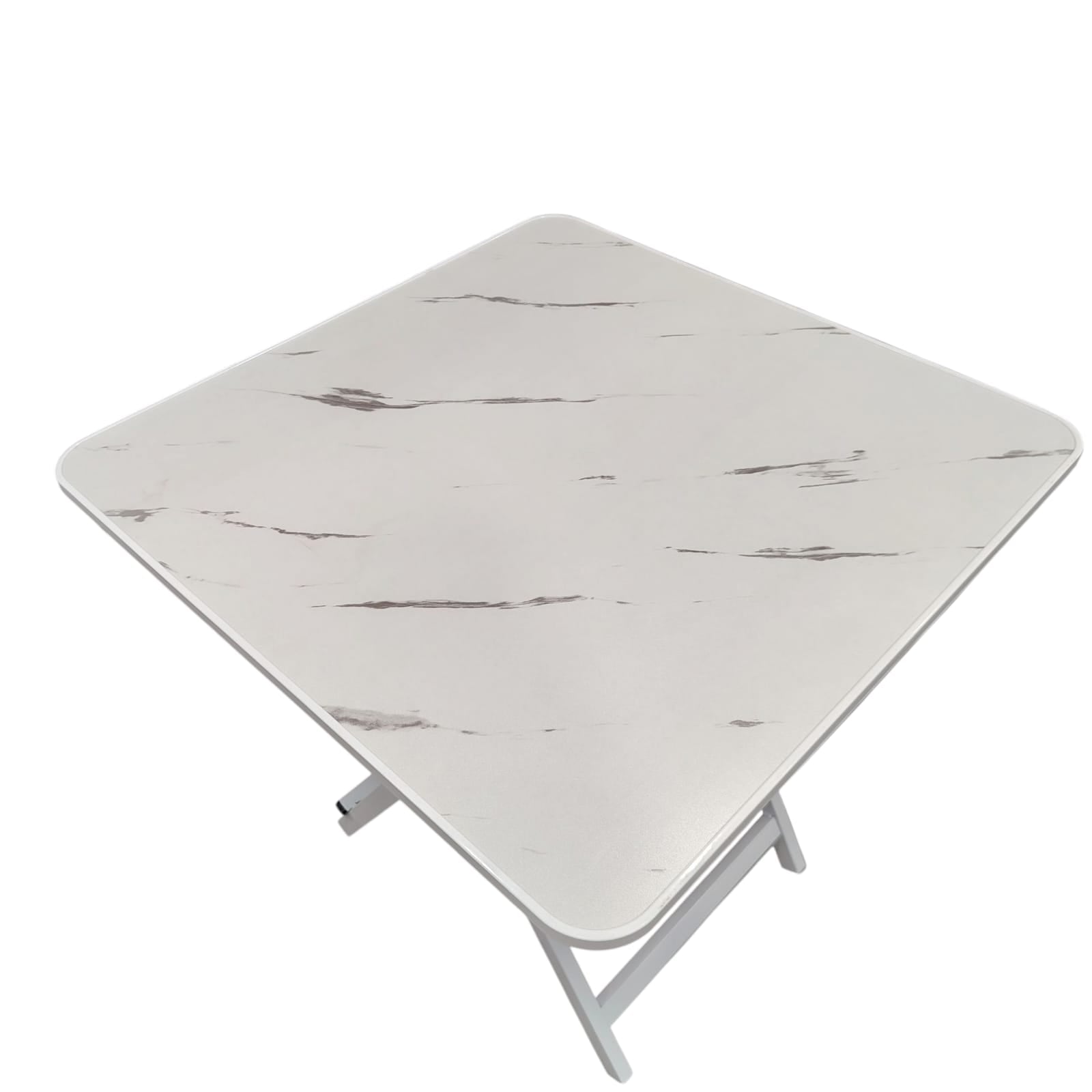 Plastick White Colour 70x70x72 Foldable Table Main image