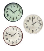 Classic Round Wall Clock ‚33cm Model 23086 (Black/Oak/White)