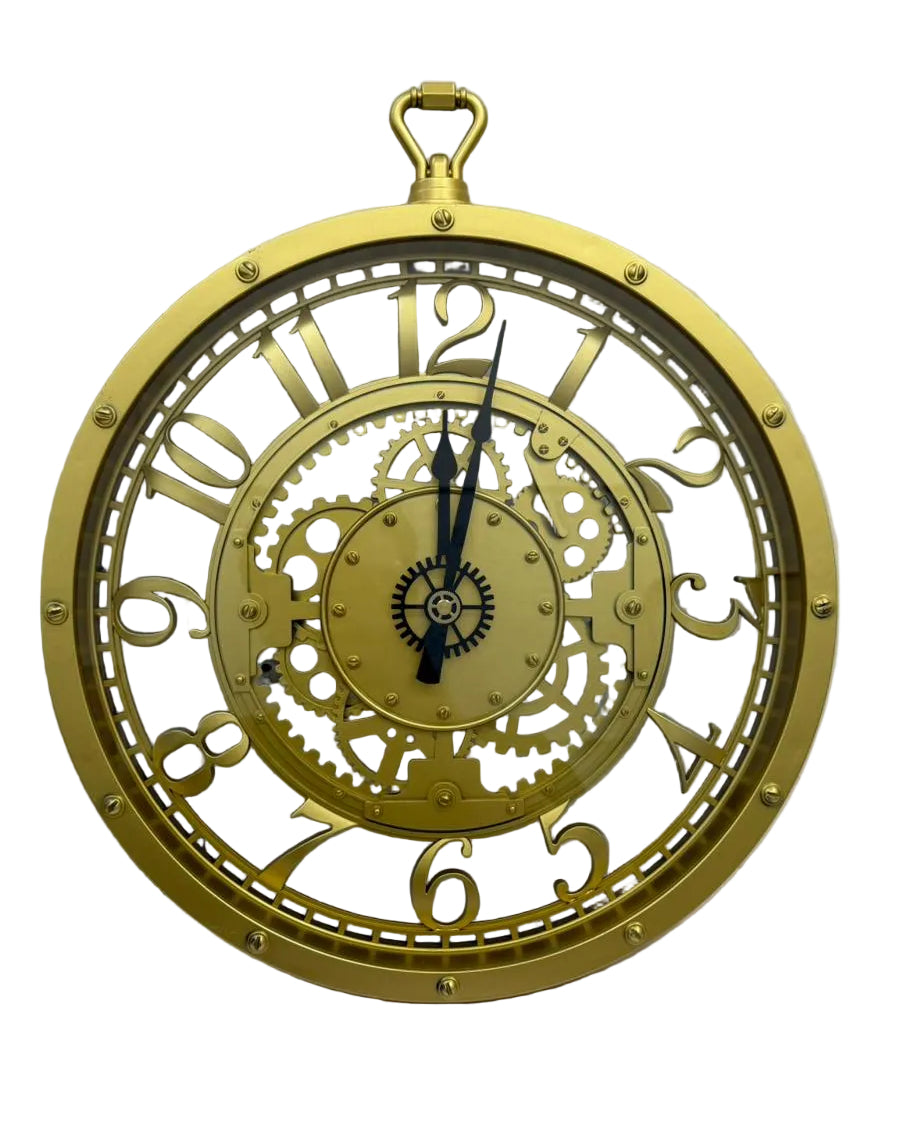 Wall Clock 35cm with Gear Design