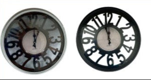 Skeleton Wall Clock – 45cm (Black/Silver)