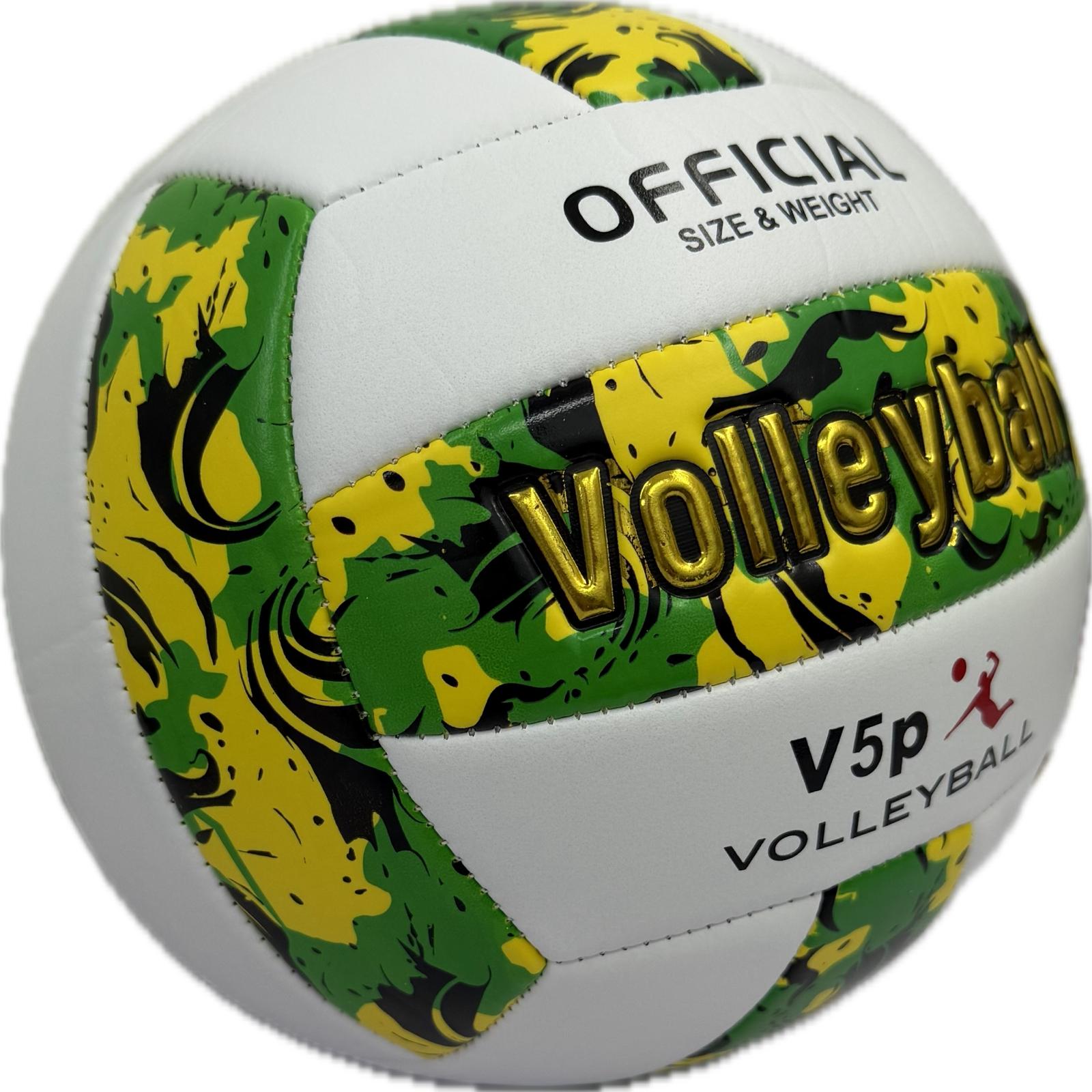 Volleyball Size 5 with White Flowers Design Main image