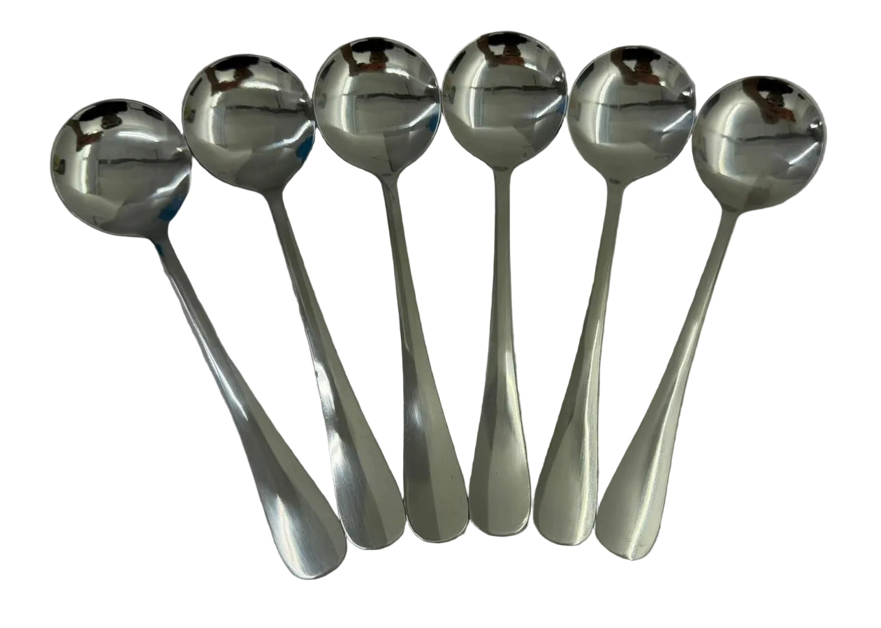 Soup Spoon 6pc Stainless Steel Plain Main image