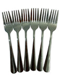 Dessert Fork 6pc Stainless Steel Plain