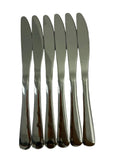 Dinner Knife 6pc Stainless Steel Plain