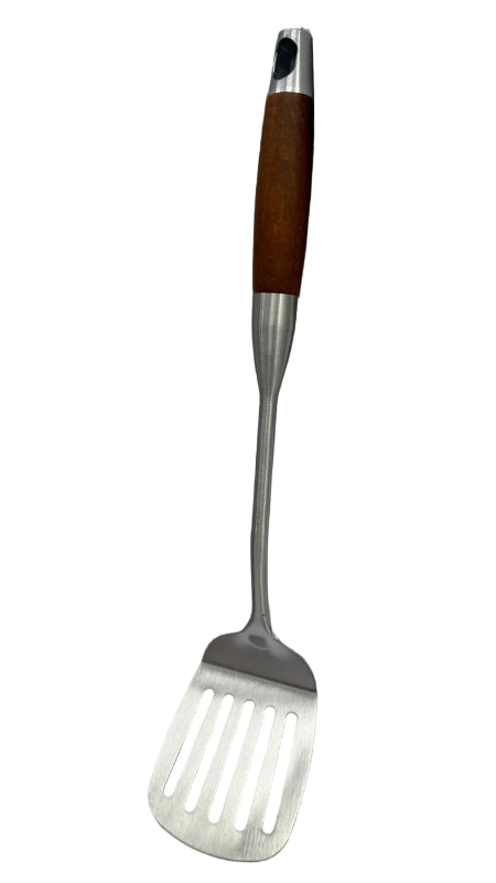 Spatula with Strainer and Wooden Handle Main image