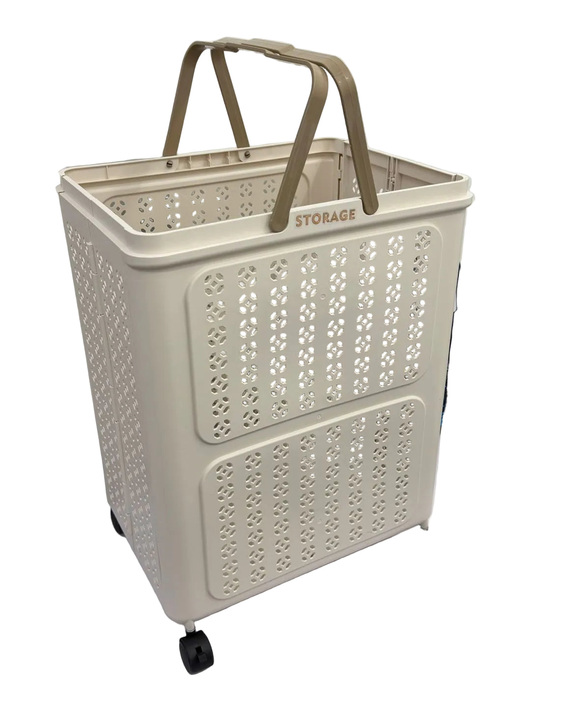 Collapsible Laundry Basket with Wheels Main image