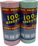 Heavy Duty Wipe Sheets 100 Pack 25x30cm