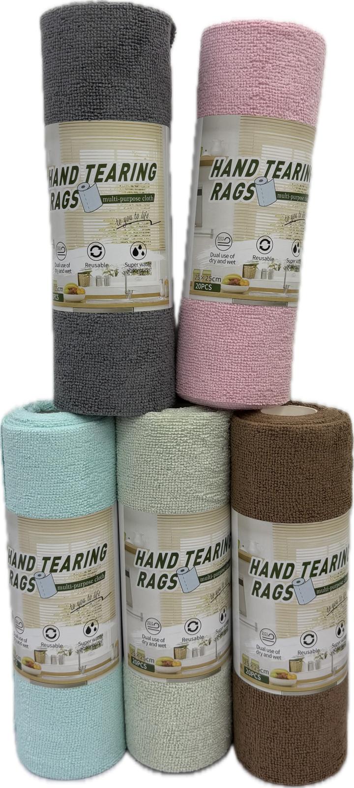 Hand Tearing Rags 25x25cm