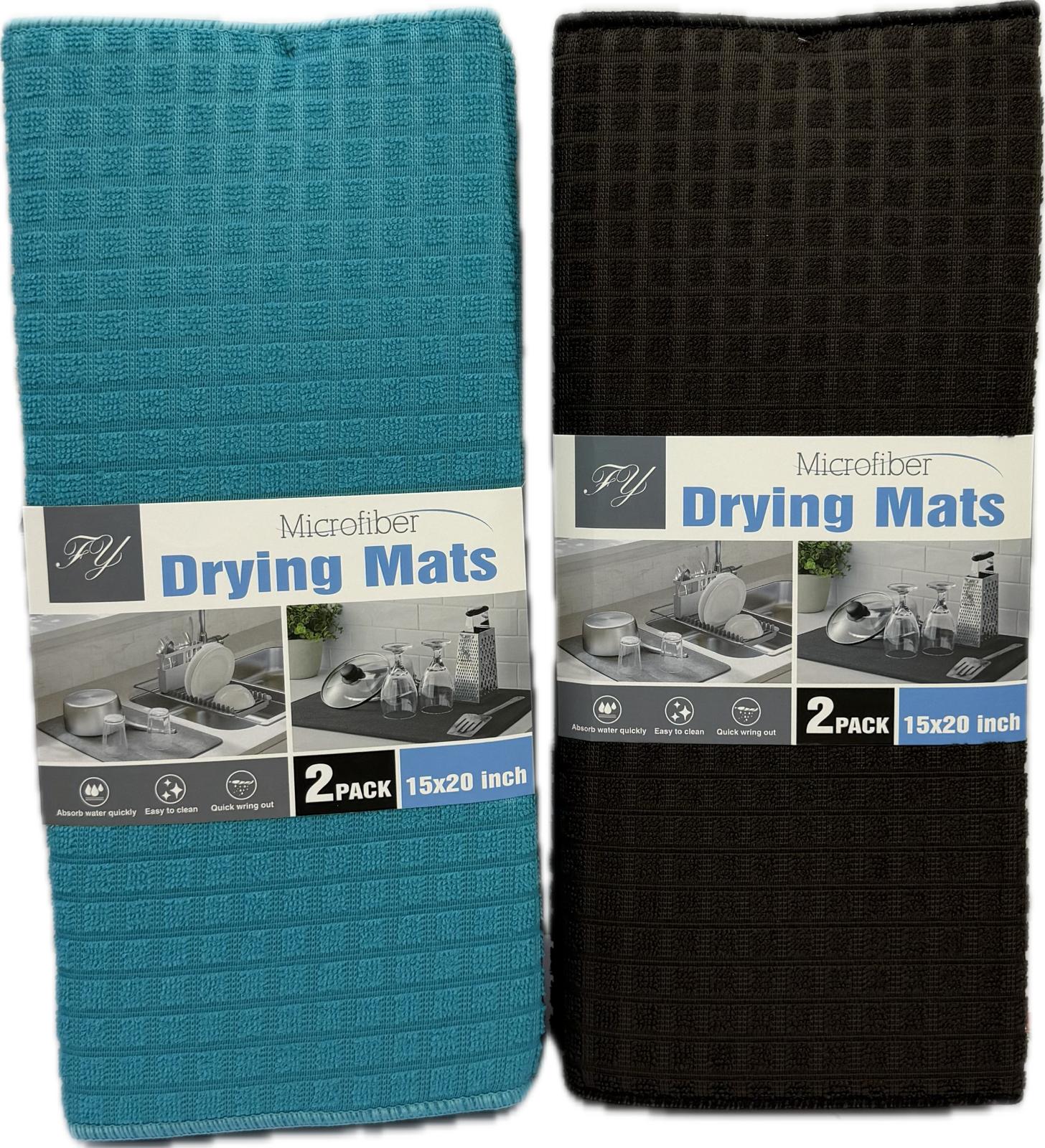 2-Piece Checkered Drying Mat Set Main image