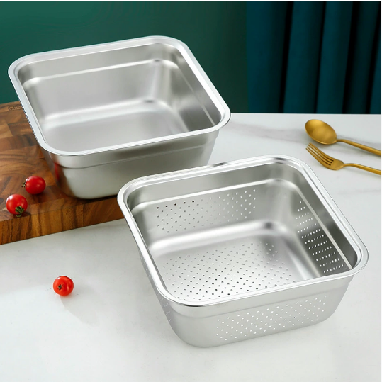 Colander Square 20Cm Stainless Steel Secondary image