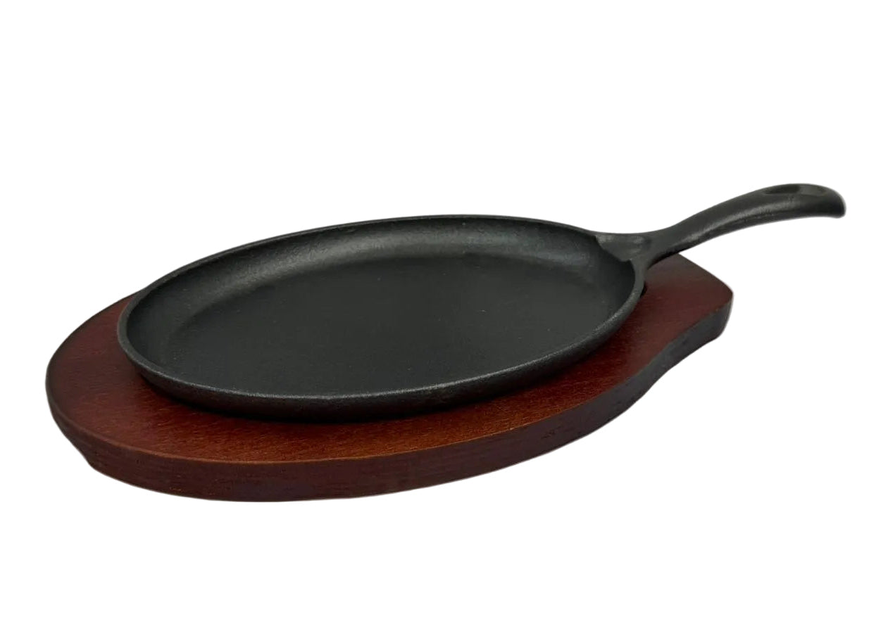 Oval Hot Plate with Wooden Tray Main image
