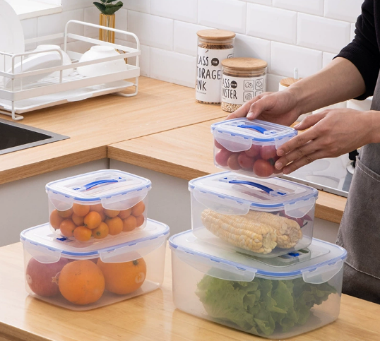 Nesting Food Container Set – Rectangular, 3-Piece (680) Secondary image