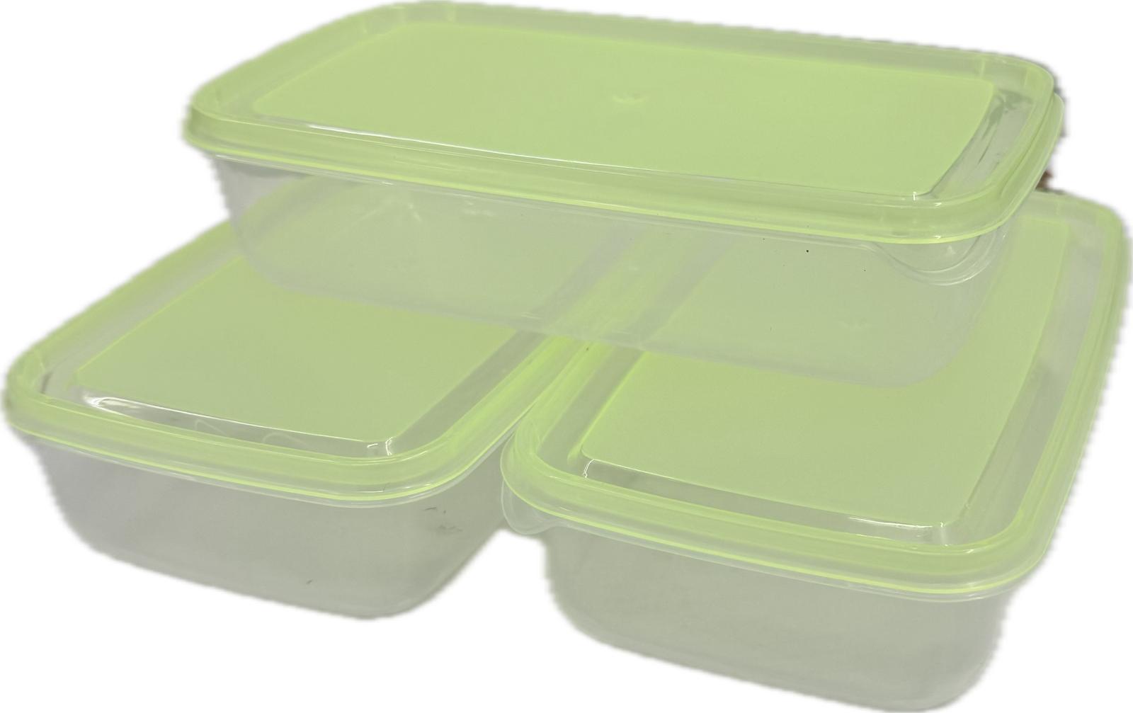 3-Piece Rectangular Food Storage Box Set Main image