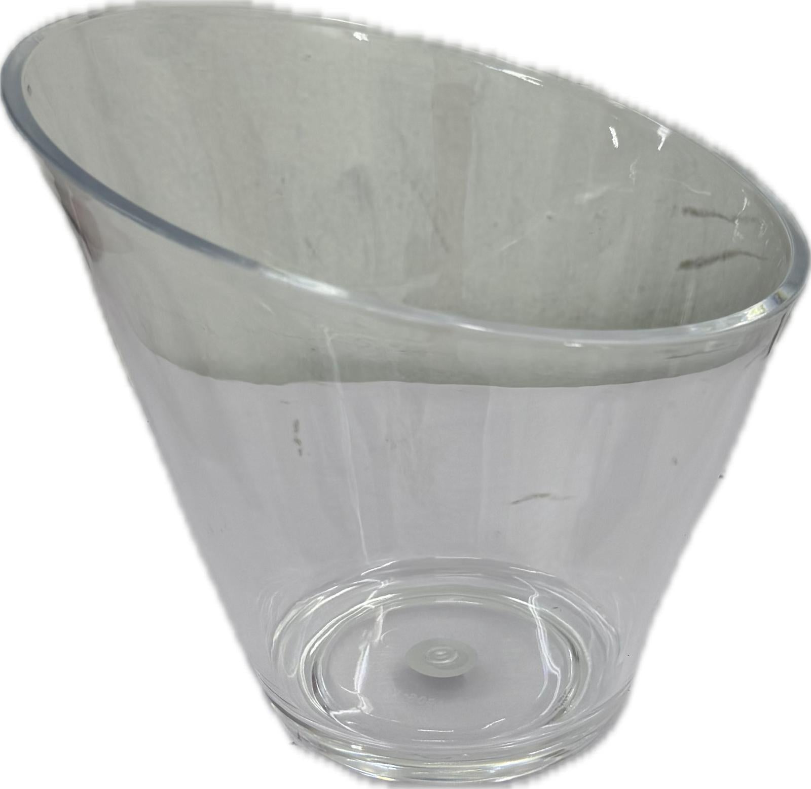 Large Clear Slanted Serving Bowl Main image