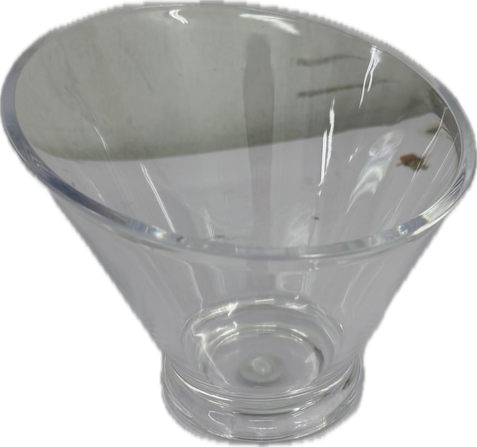 Small Clear Slanted Serving Bowl Main image