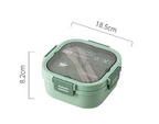 Lunch Box with Stainless Steel Compartment â€“ Square (205)