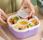 Lunch Box with Stainless Steel Compartment â€“ Square (205)