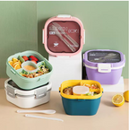 Lunch Box with Stainless Steel Compartment â€“ Square (205)