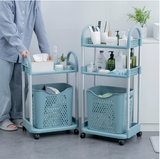 Basket W Trolley Laundry 2 Tier 2522