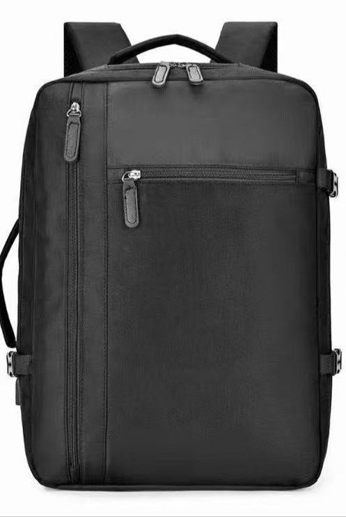 Backpack with 4 Buckles – Nylon (Black) Main image