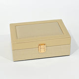 Crocodile-Texture Jewellery Box with Clip