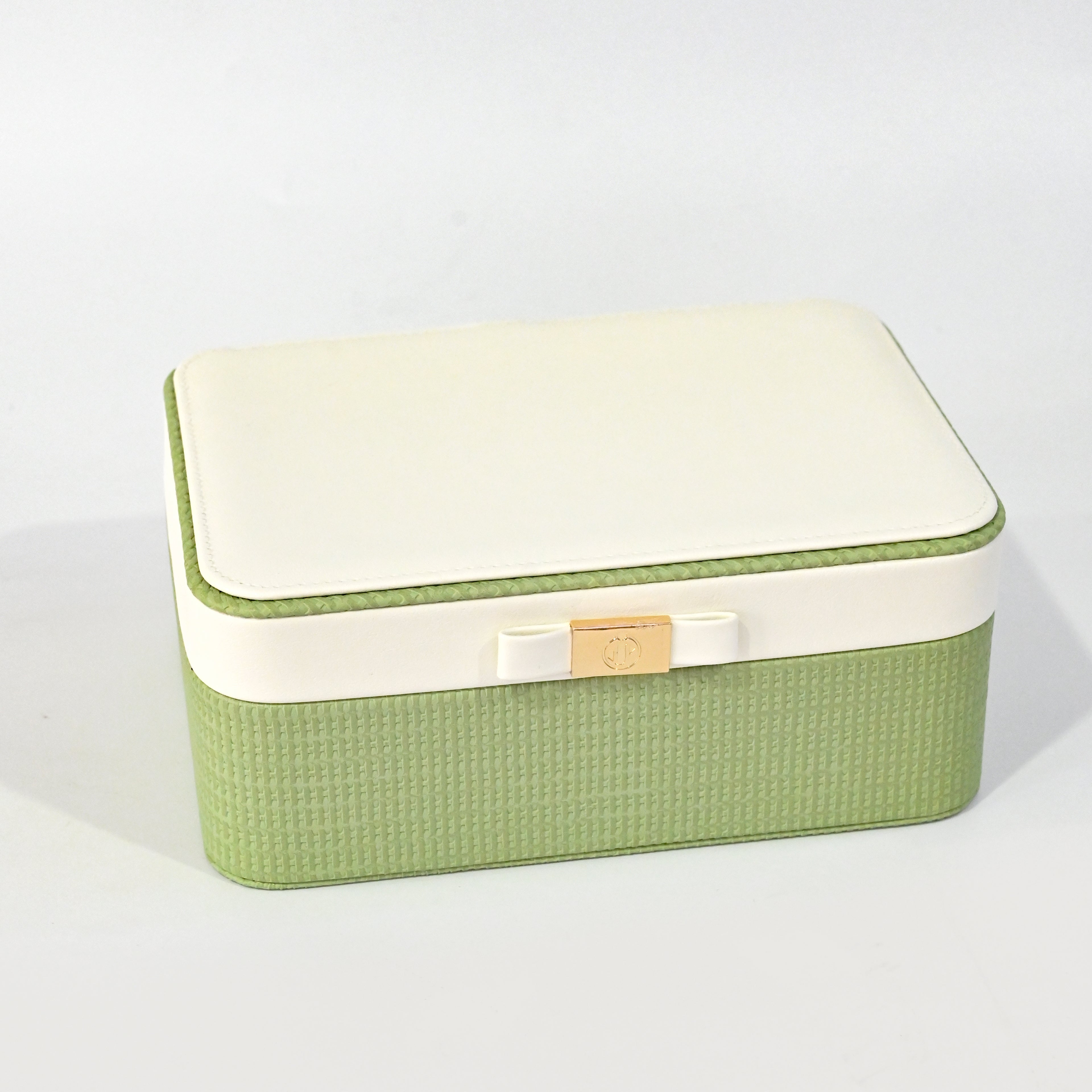 Large Two Tone Jewellery Box with Ribbon Clip Secondary image