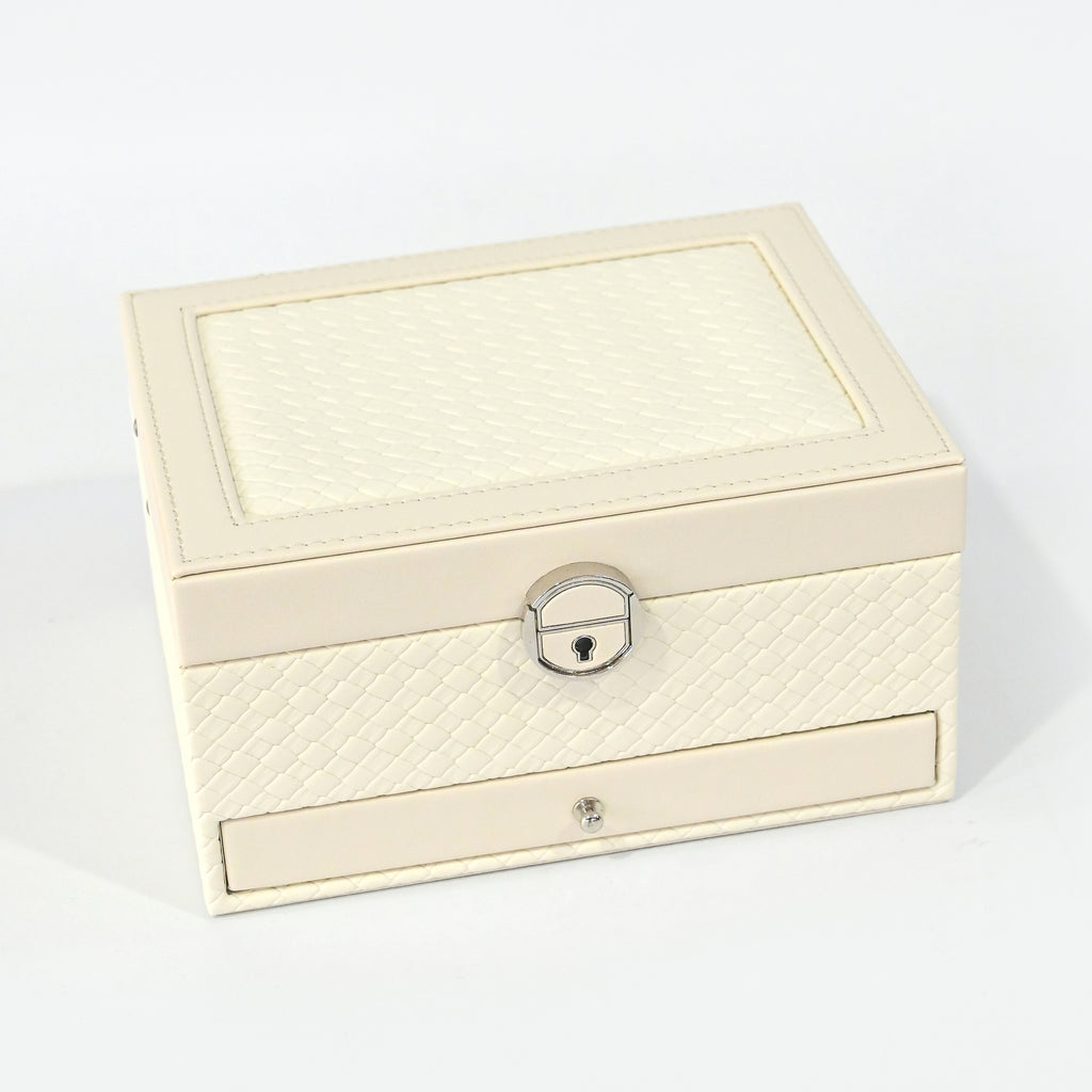 Rectangular 3-Tier Jewel Box with Key