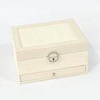 Rectangular 3-Tier Jewel Box with Key