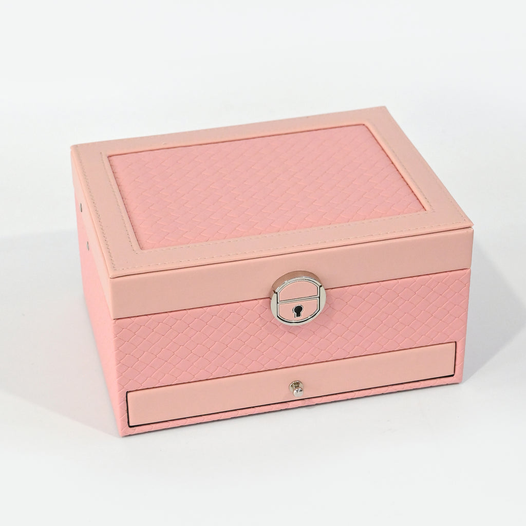 Rectangular 3-Tier Jewel Box with Key