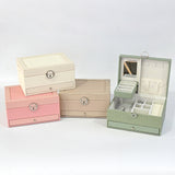 Rectangular 3-Tier Jewel Box with Key