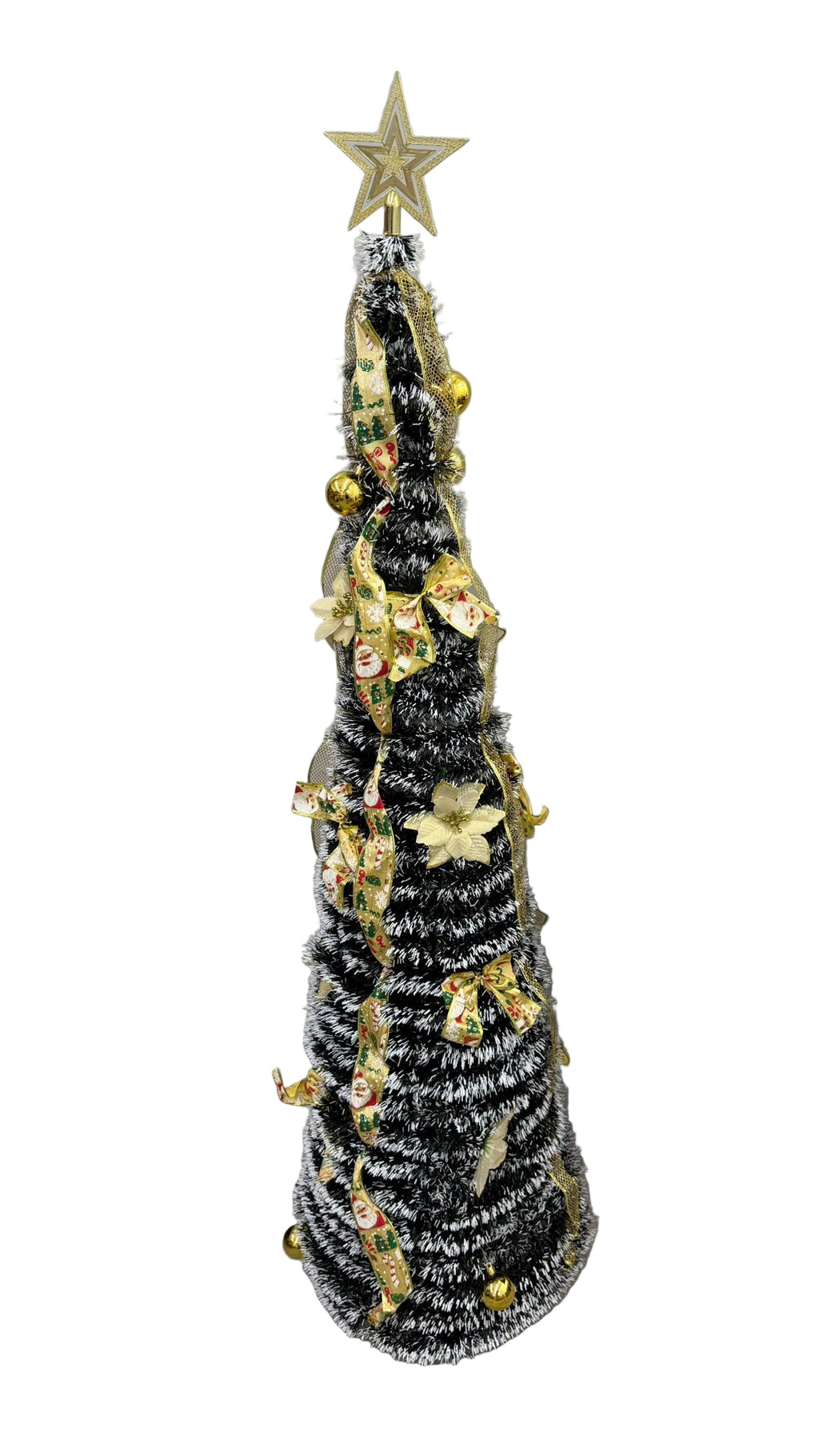 Collapsible Christmas Tree â€“ Decorated, Snow Effect (1.5 m)