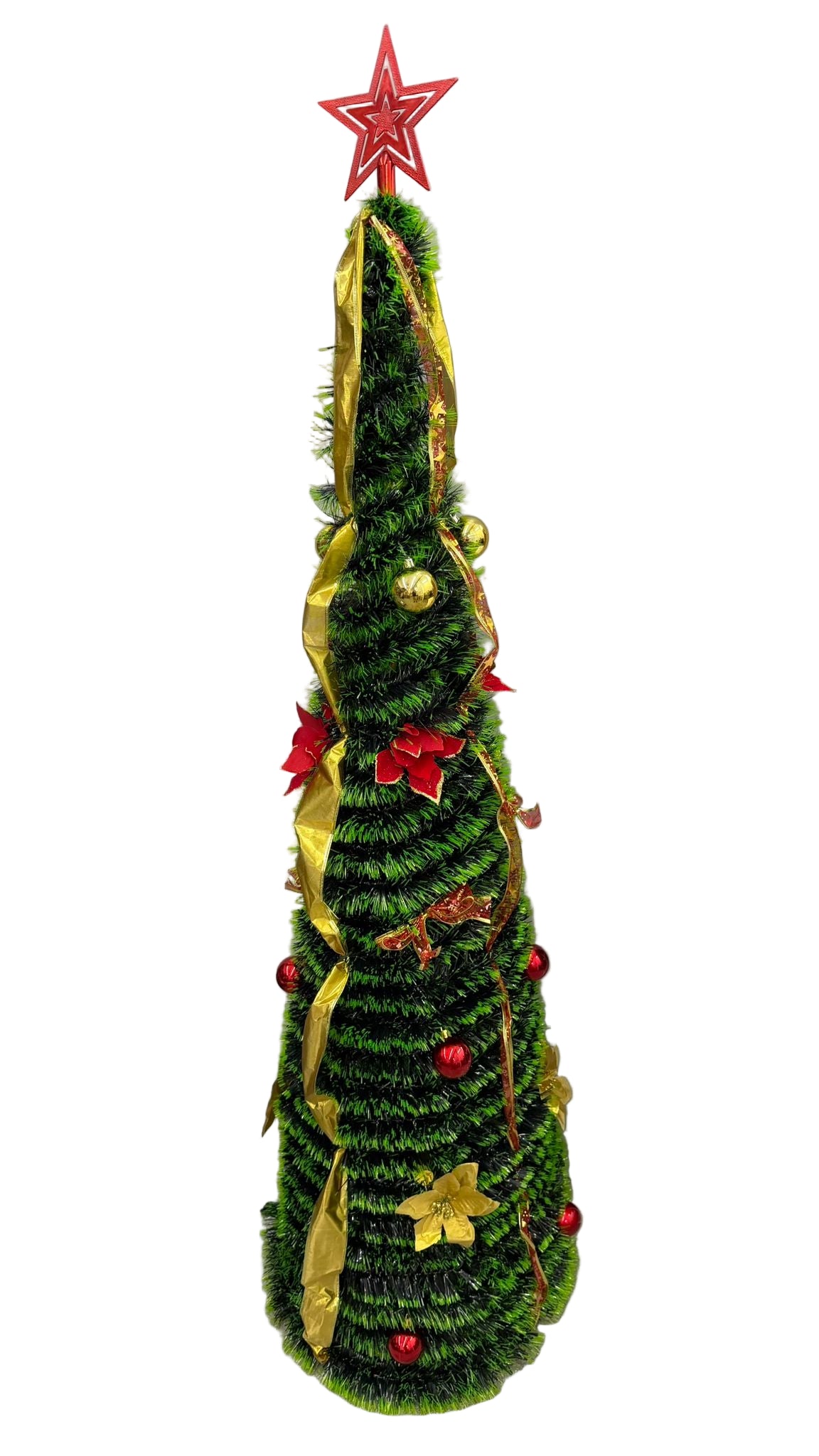 Collapsible Christmas Tree â€“ Decorated, Green (1.5 m) Main image