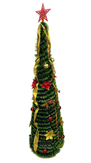 Collapsible Christmas Tree – Decorated, Green (1.5 m)