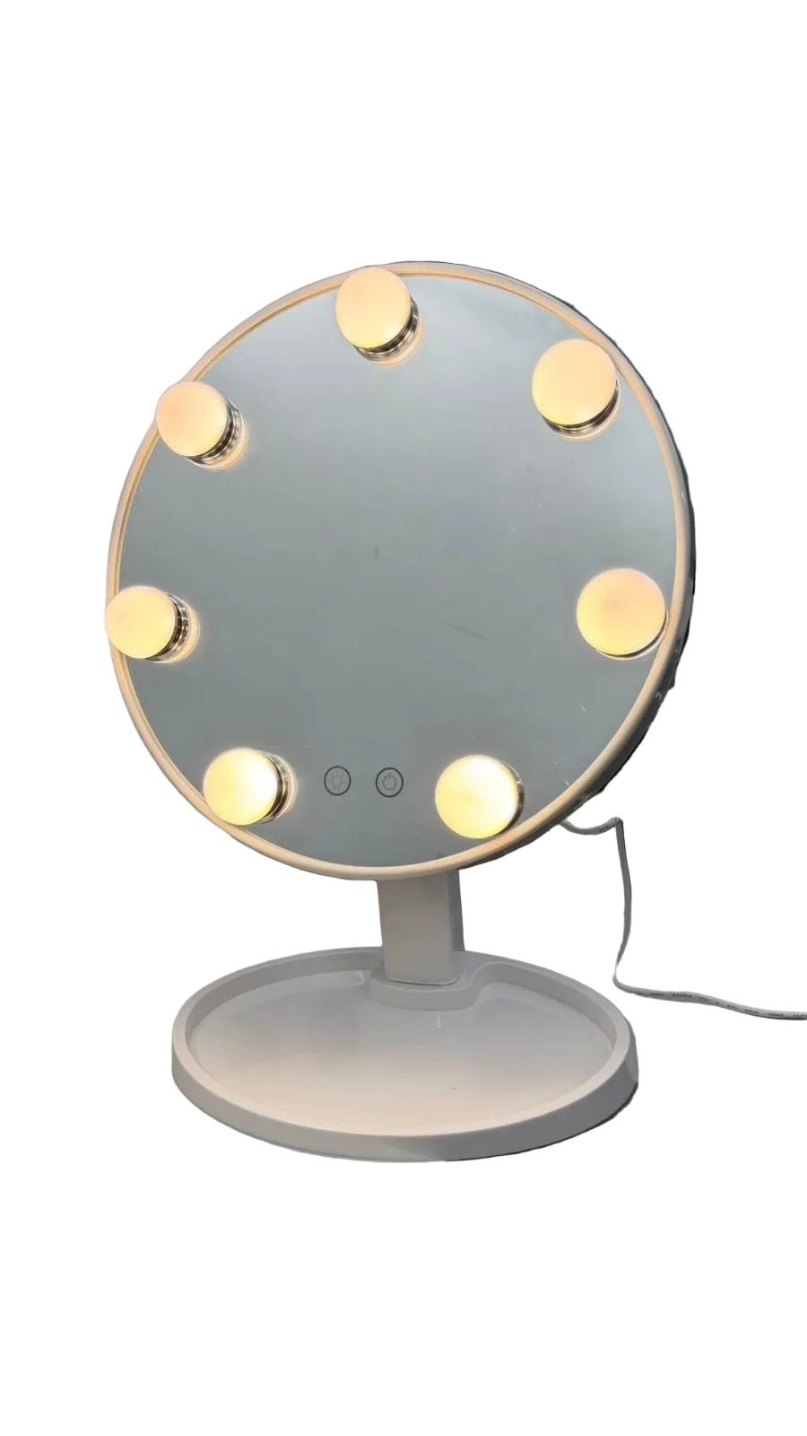 Round LED Mirror With 6 Bulbs Main image