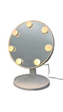 Round LED Mirror With 6 Bulbs