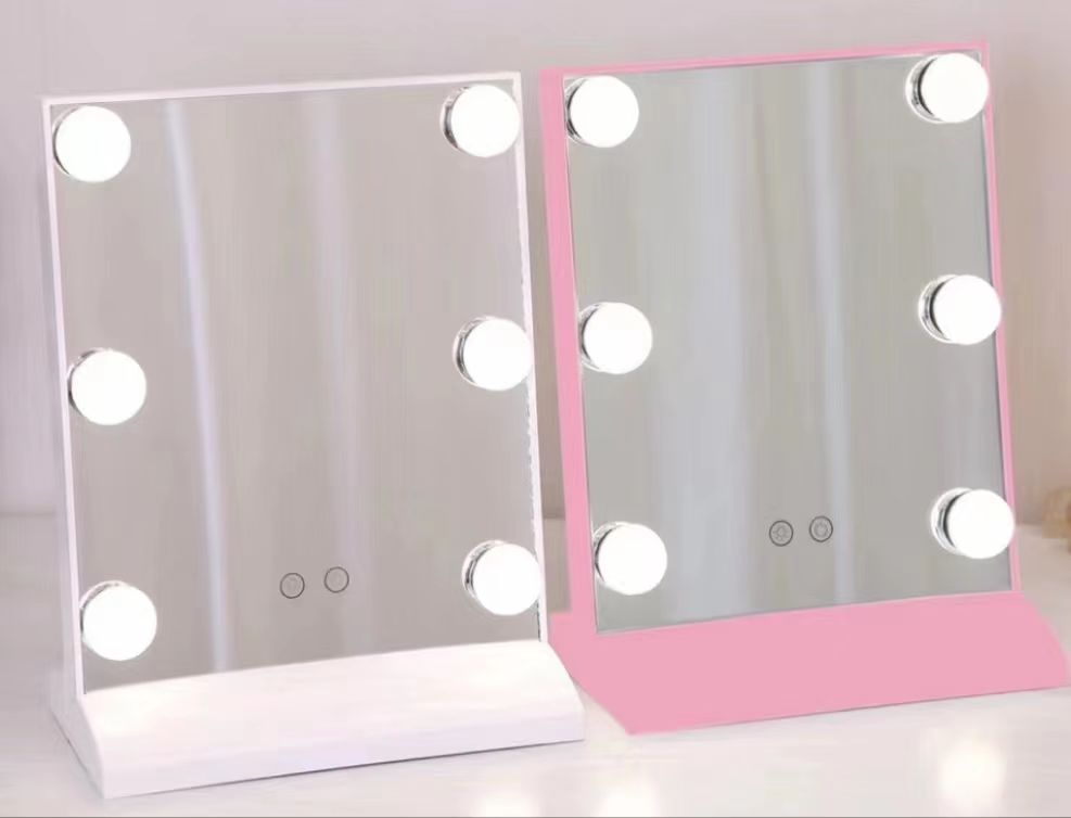 Rectangular LED Mirror with 6 Bulbs Main image