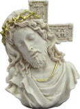 Jesus Bust on Cross Religious Home Decor