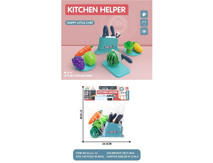 Pretend Play Kitchen Knife Block Toy Set Main image