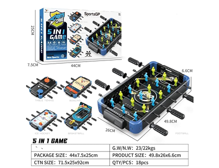 5-in-1 Table Top Game Set