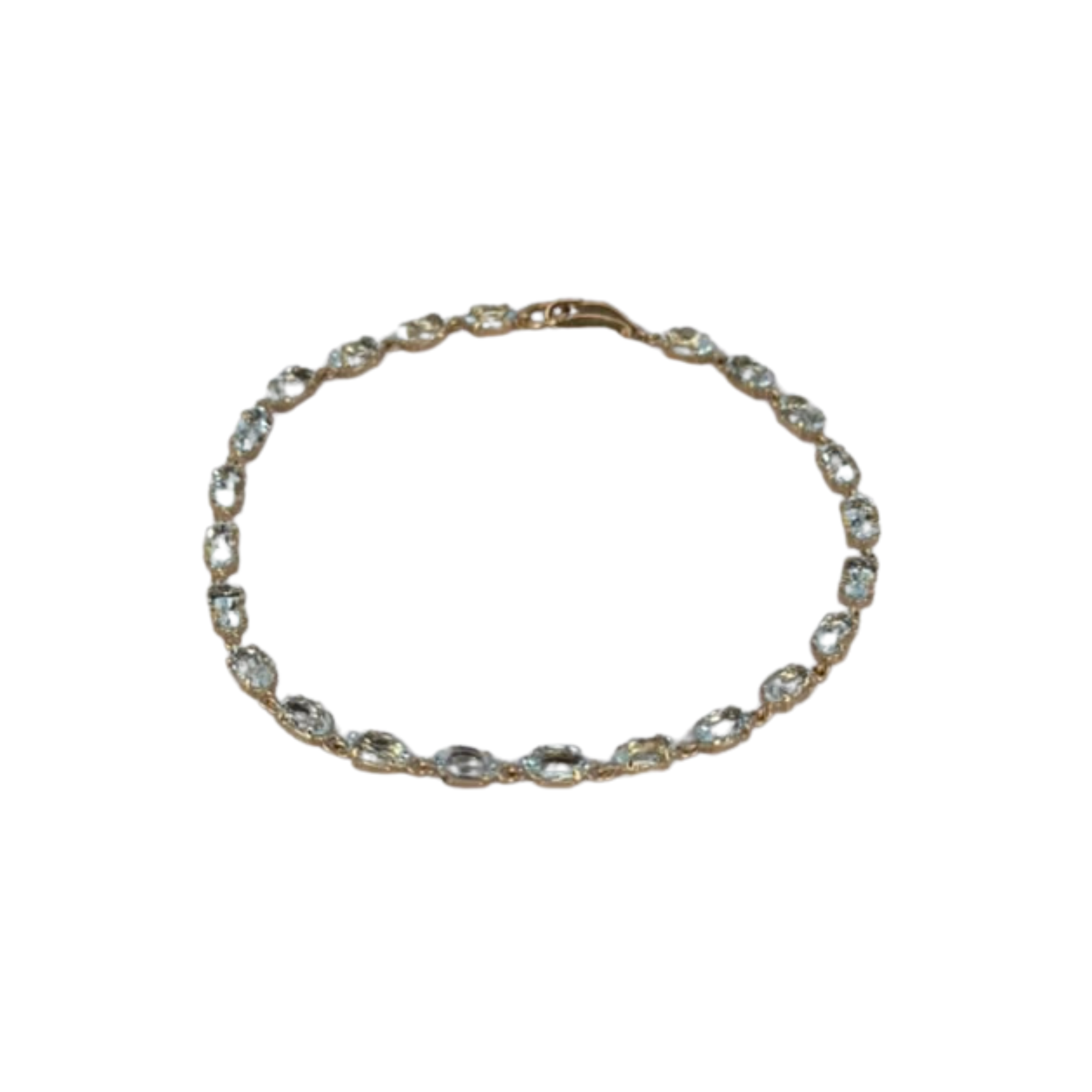 18KYG Aquamarine23=4.78ct Bracelet, 17.50cm
