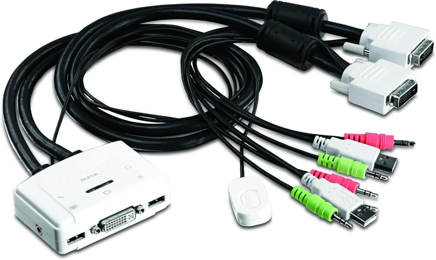 TRENDnet 2Port DVI USB KVM Switch And Cable Kit With Audio TK-214i Main image