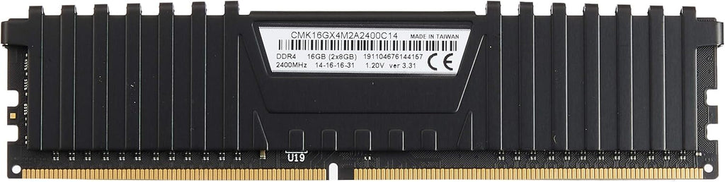 Corsair Vengeance LPX 16GB 2x8GB DDR4 DRAM 2400MHz C14 Memory Kit Black