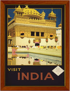 Poster Hub Visit India Vintage Travel Art Decor