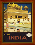 Poster Hub Visit India Vintage Travel Art Decor