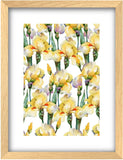 Poster Hub Watercolour Yellow Orchid Flower Art Decor