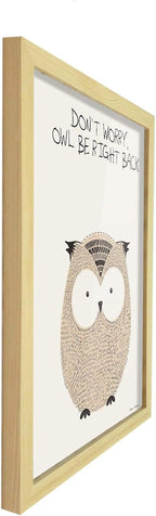 Poster Hub Animal Pun Owl Be Right Back Art Decor