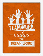 Poster Hub Teamwork Makes The Dream Work Motivational Art Decor